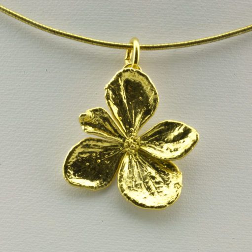 Anhänger vergoldet - kreativer Unikatschmuck im Onlineladen für Naturschmuck